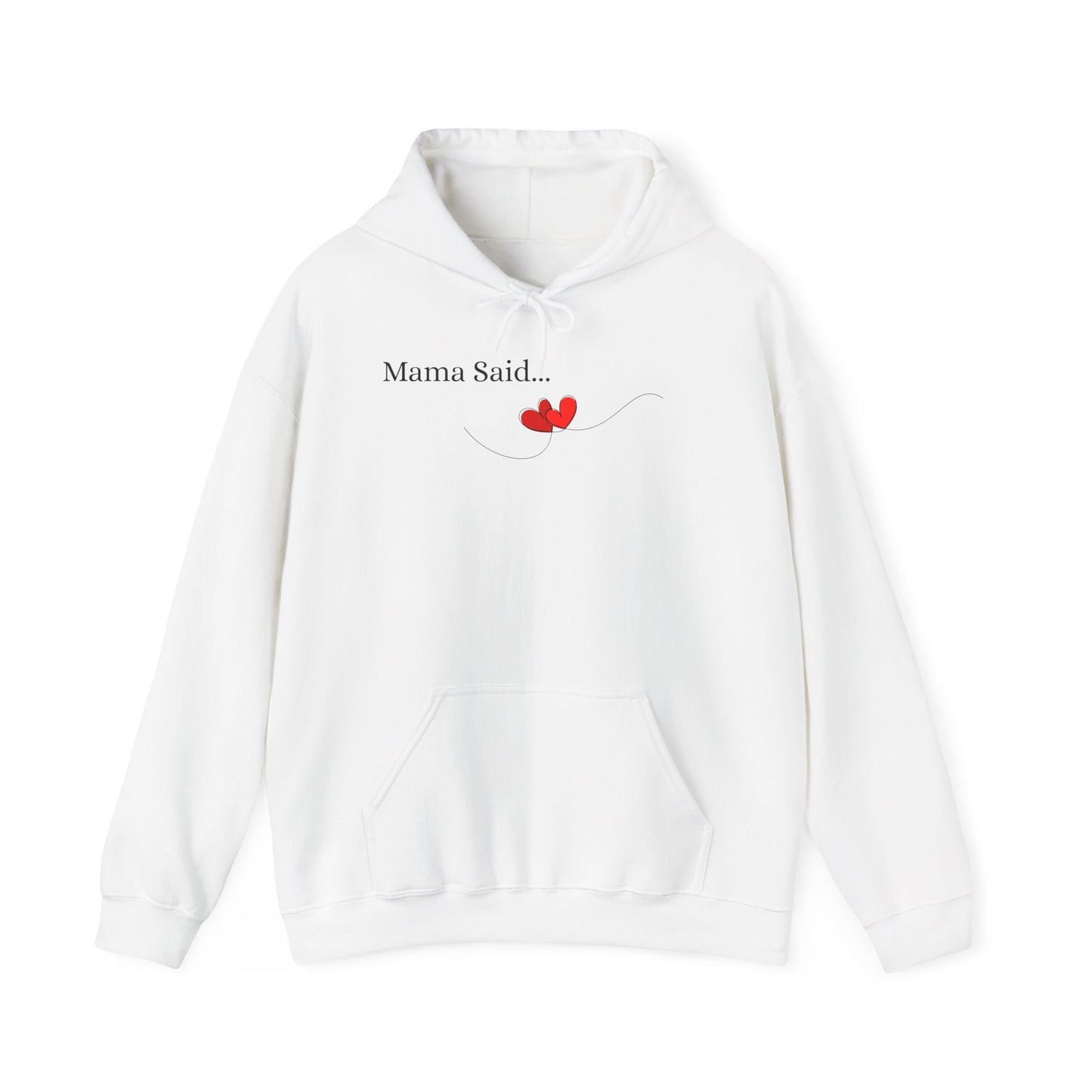 Unisex Heavy Blend™ Heart Hooded Sweatshirt Front and Back BLACK Print   $38.00