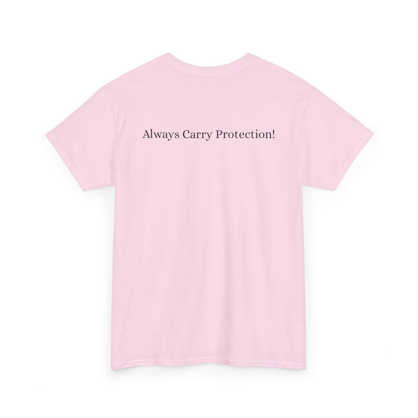 Unisex Heavy Cotton Tee Front & Back Lettering   BLACK    24.00