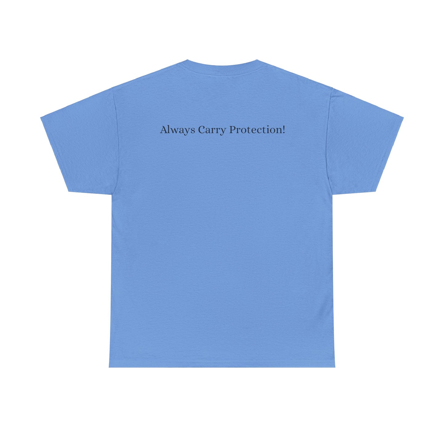 Unisex Heavy Cotton Tee Front & Back Lettering   BLACK    24.00