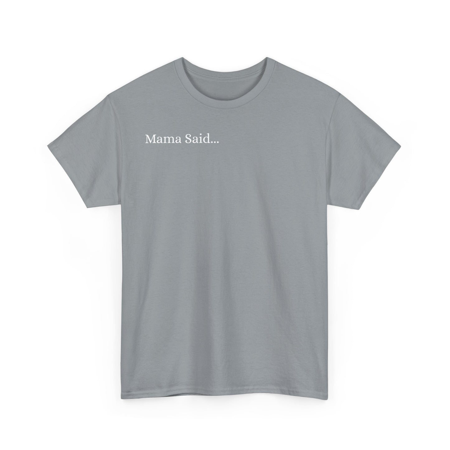 Unisex Heavy Cotton Tee Front & Back Lettering  WHITE   24.00