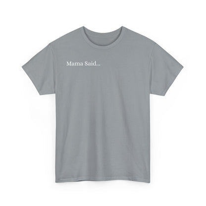 Unisex Heavy Cotton Tee Front & Back Lettering  WHITE   24.00