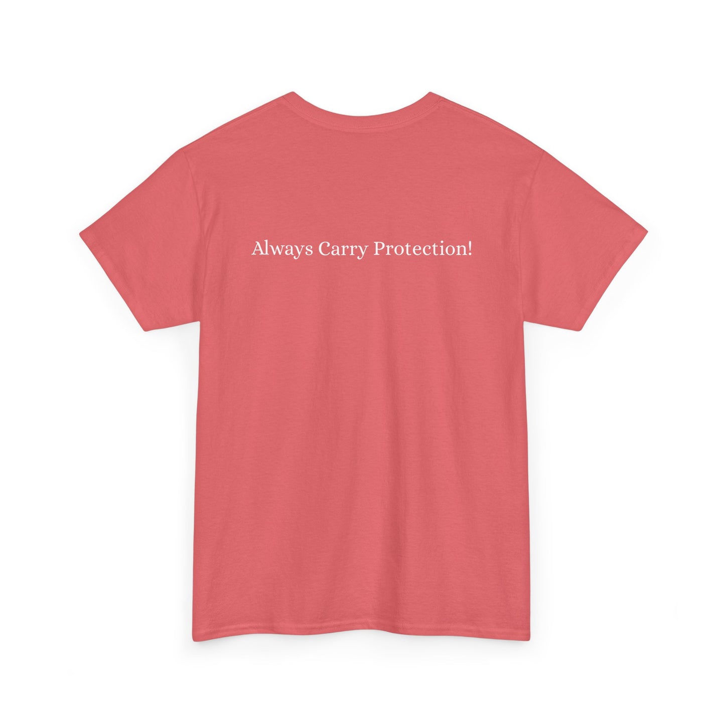 Unisex Heavy Cotton Tee Front & Back Lettering  WHITE   24.00