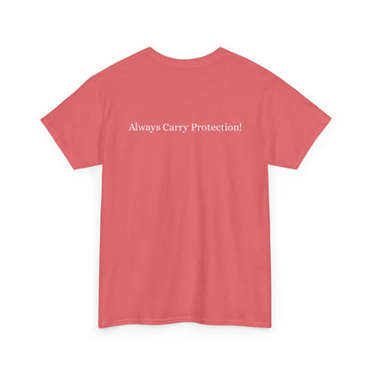 Unisex Heavy Cotton Tee Front & Back Lettering  WHITE   24.00