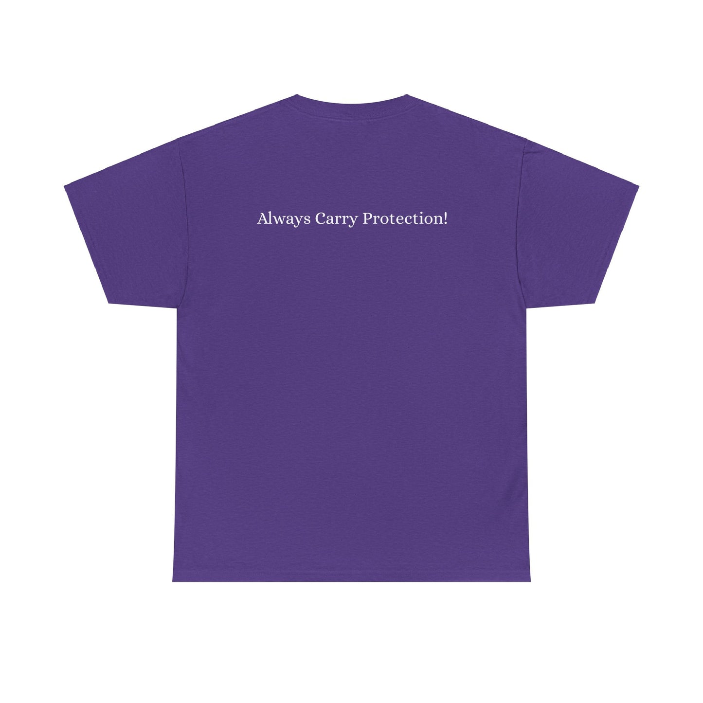 Unisex Heavy Cotton Tee Front & Back Lettering  WHITE   24.00