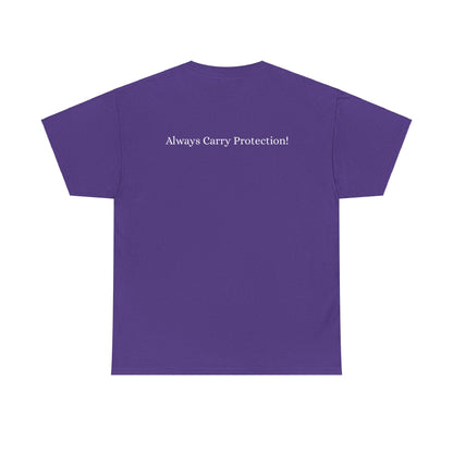 Unisex Heavy Cotton Tee Front & Back Lettering  WHITE   24.00