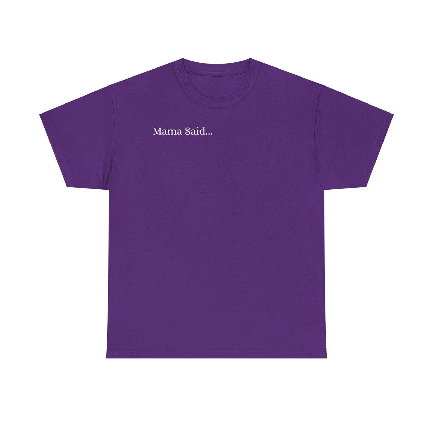Unisex Heavy Cotton Tee Front & Back Lettering  WHITE   24.00