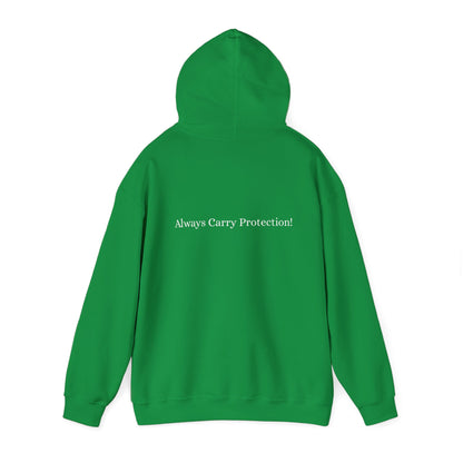 Unisex Heavy Blend™ Hooded Sweatshirt Front and Back WHITE Print   38.00