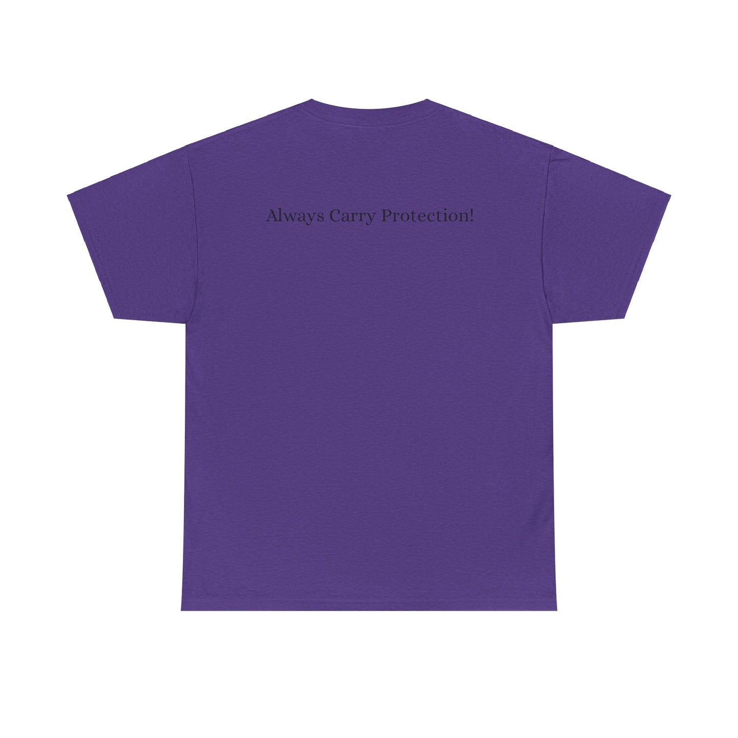 Unisex Heavy Cotton Tee Front & Back Lettering   BLACK    24.00