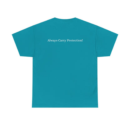 Unisex Heavy Cotton Tee Front & Back Lettering  WHITE   24.00