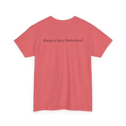 Unisex Heavy Cotton Tee Front & Back Lettering   BLACK    24.00