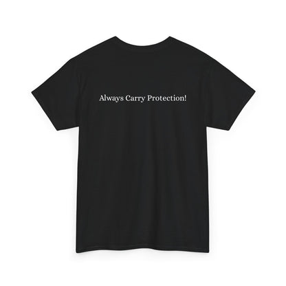 Unisex Heavy Cotton Tee Front & Back Lettering  WHITE   24.00