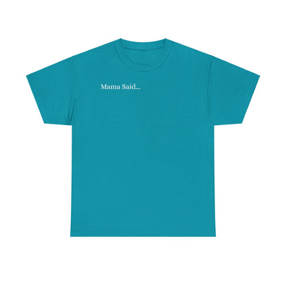 Unisex Heavy Cotton Tee Front & Back Lettering  WHITE   24.00