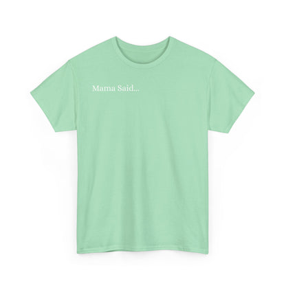 Unisex Heavy Cotton Tee Front & Back Lettering  WHITE   24.00