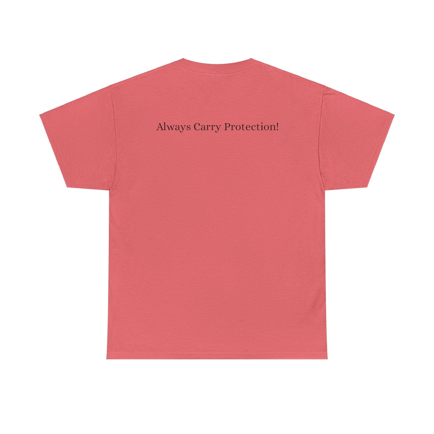 Unisex Heavy Cotton Tee Front & Back Lettering   BLACK    24.00