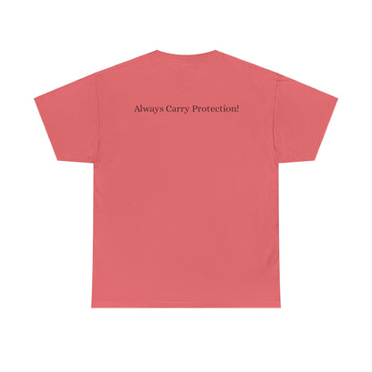 Unisex Heavy Cotton Tee Front & Back Lettering   BLACK    24.00