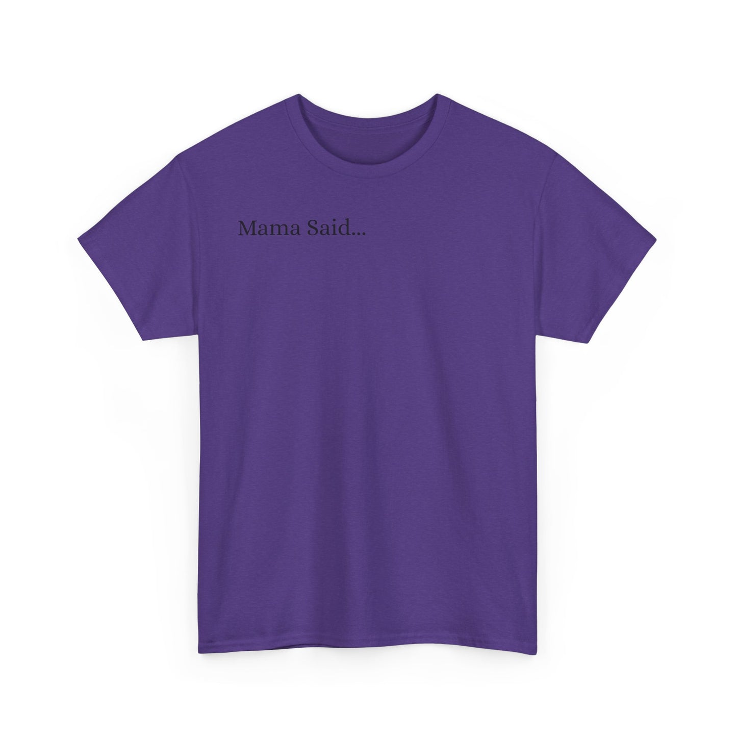 Unisex Heavy Cotton Tee Front & Back Lettering   BLACK    24.00