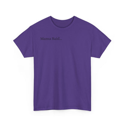 Unisex Heavy Cotton Tee Front & Back Lettering   BLACK    24.00