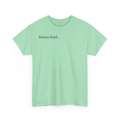 Unisex Heavy Cotton Tee Front & Back Lettering   BLACK    24.00