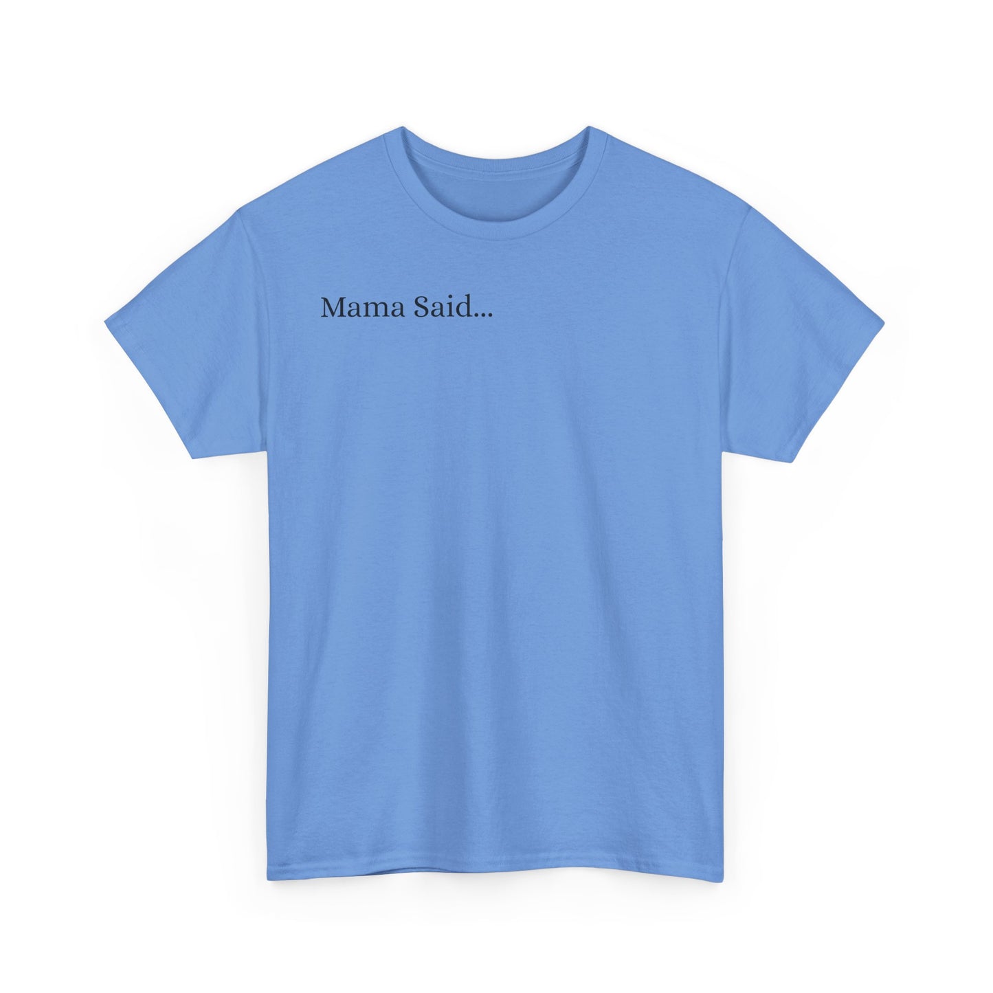 Unisex Heavy Cotton Tee Front & Back Lettering   BLACK    24.00