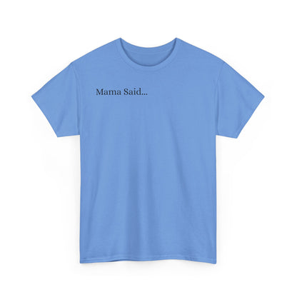 Unisex Heavy Cotton Tee Front & Back Lettering   BLACK    24.00