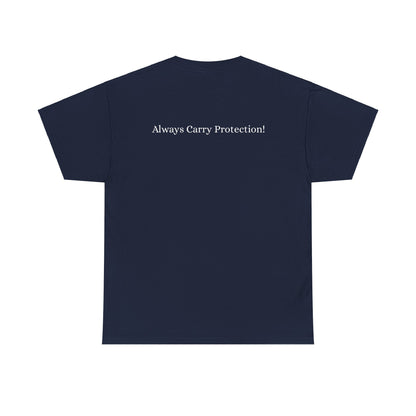 Unisex Heavy Cotton Tee Front & Back Lettering  WHITE   24.00