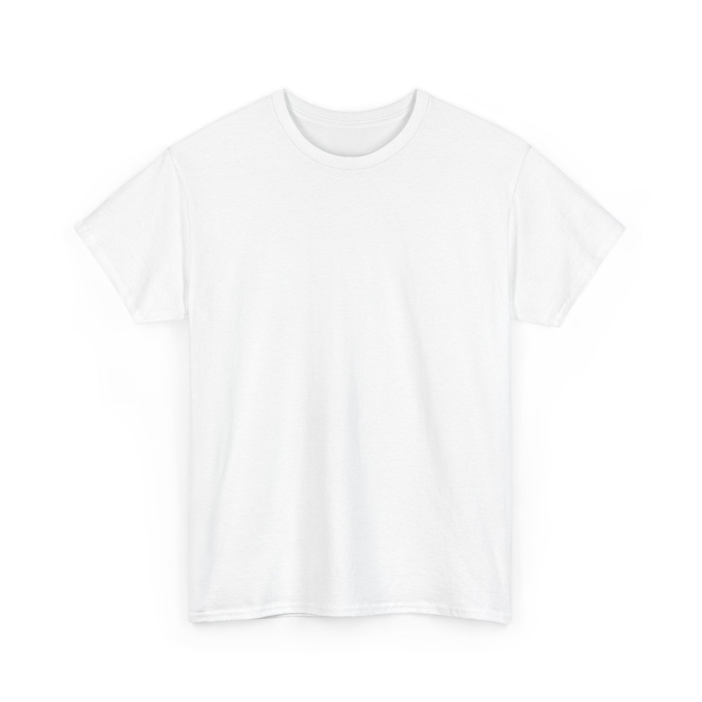 Unisex Heavy Cotton Tee Front & Back Lettering  WHITE   24.00