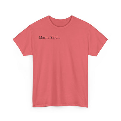 Unisex Heavy Cotton Tee Front & Back Lettering   BLACK    24.00