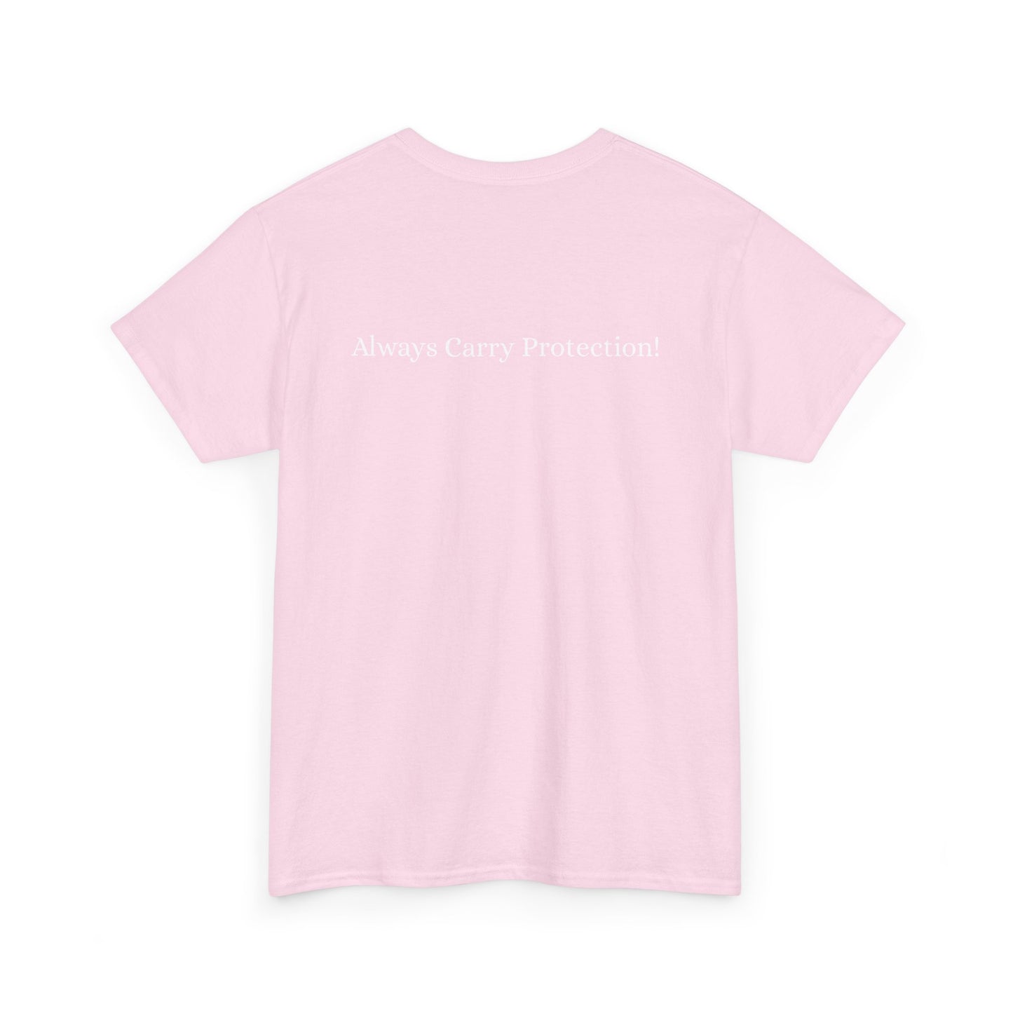 Unisex Heavy Cotton Tee Front & Back Lettering  WHITE   24.00