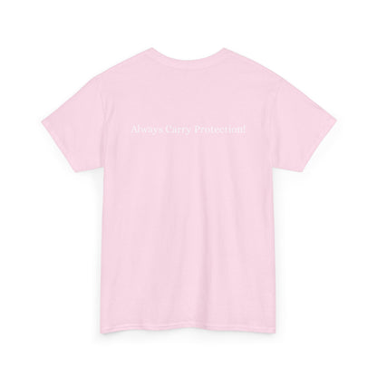 Unisex Heavy Cotton Tee Front & Back Lettering  WHITE   24.00