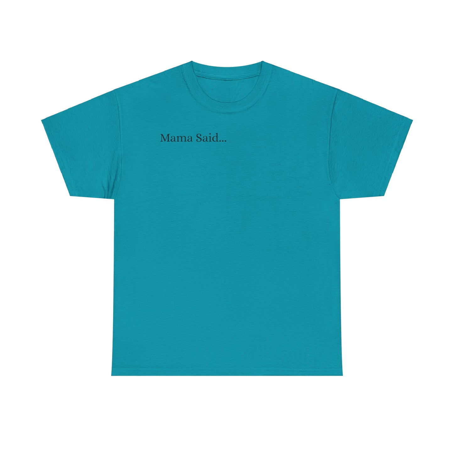 Unisex Heavy Cotton Tee Front & Back Lettering   BLACK    24.00