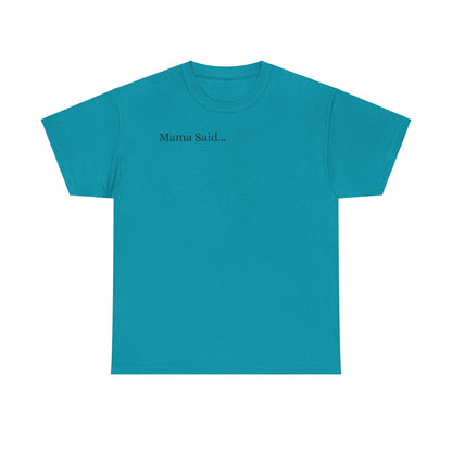 Unisex Heavy Cotton Tee Front & Back Lettering   BLACK    24.00