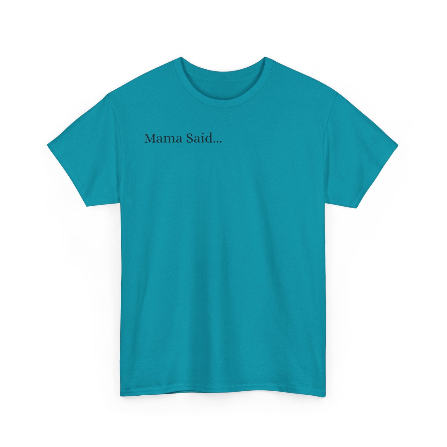 Unisex Heavy Cotton Tee Front & Back Lettering   BLACK    24.00