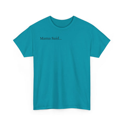Unisex Heavy Cotton Tee Front & Back Lettering   BLACK    24.00