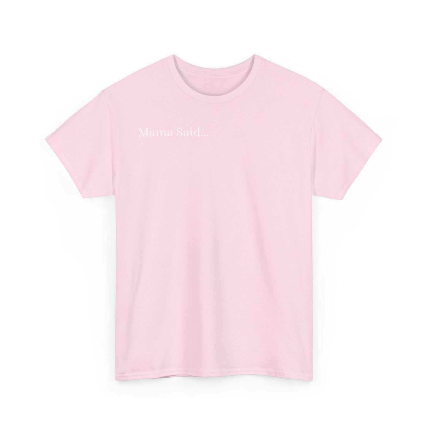 Unisex Heavy Cotton Tee Front & Back Lettering  WHITE   24.00
