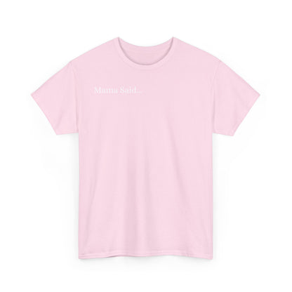 Unisex Heavy Cotton Tee Front & Back Lettering  WHITE   24.00