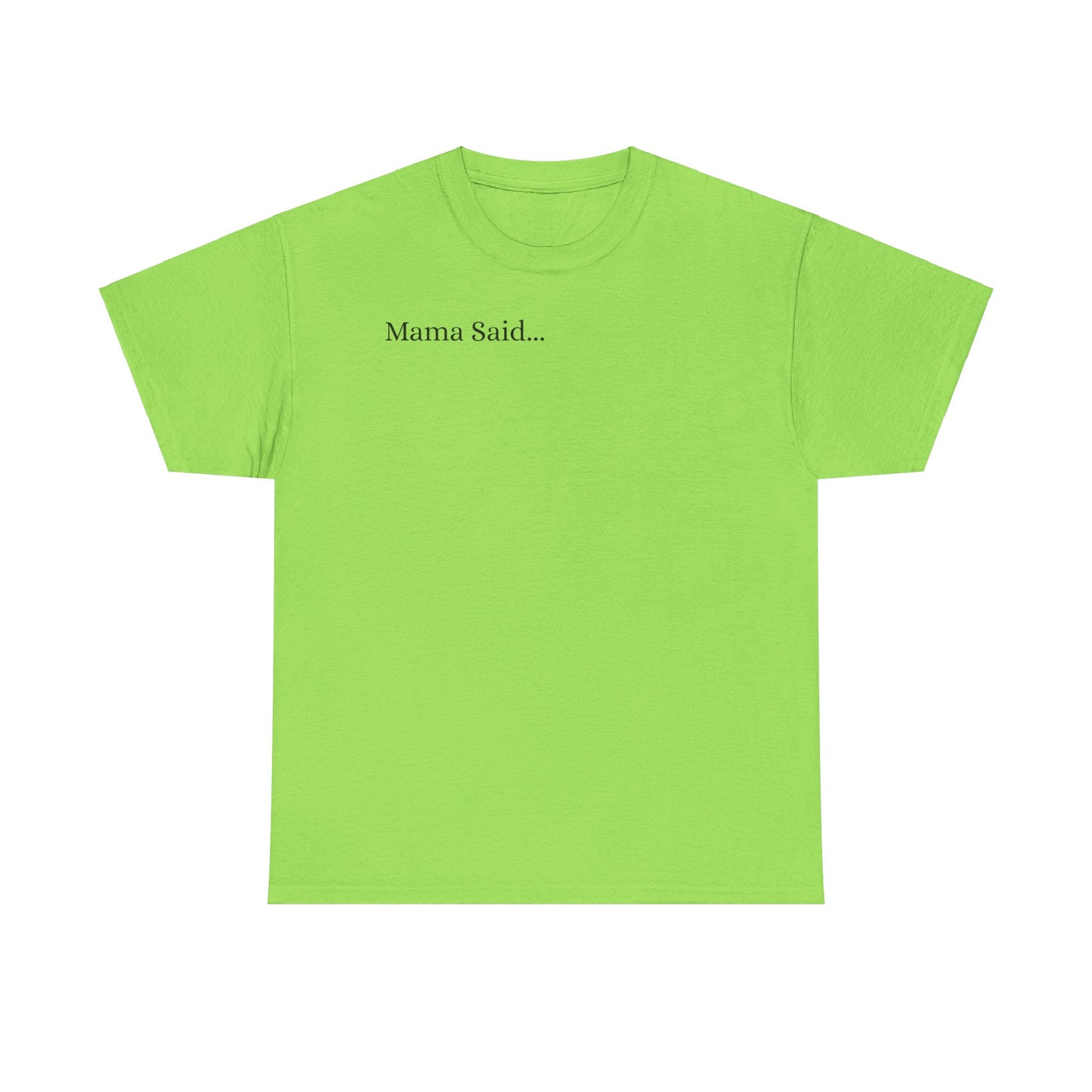 Unisex Heavy Cotton Tee Front & Back Lettering   BLACK    24.00