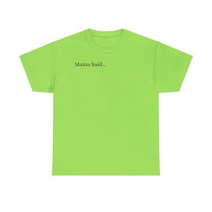 Unisex Heavy Cotton Tee Front & Back Lettering   BLACK    24.00