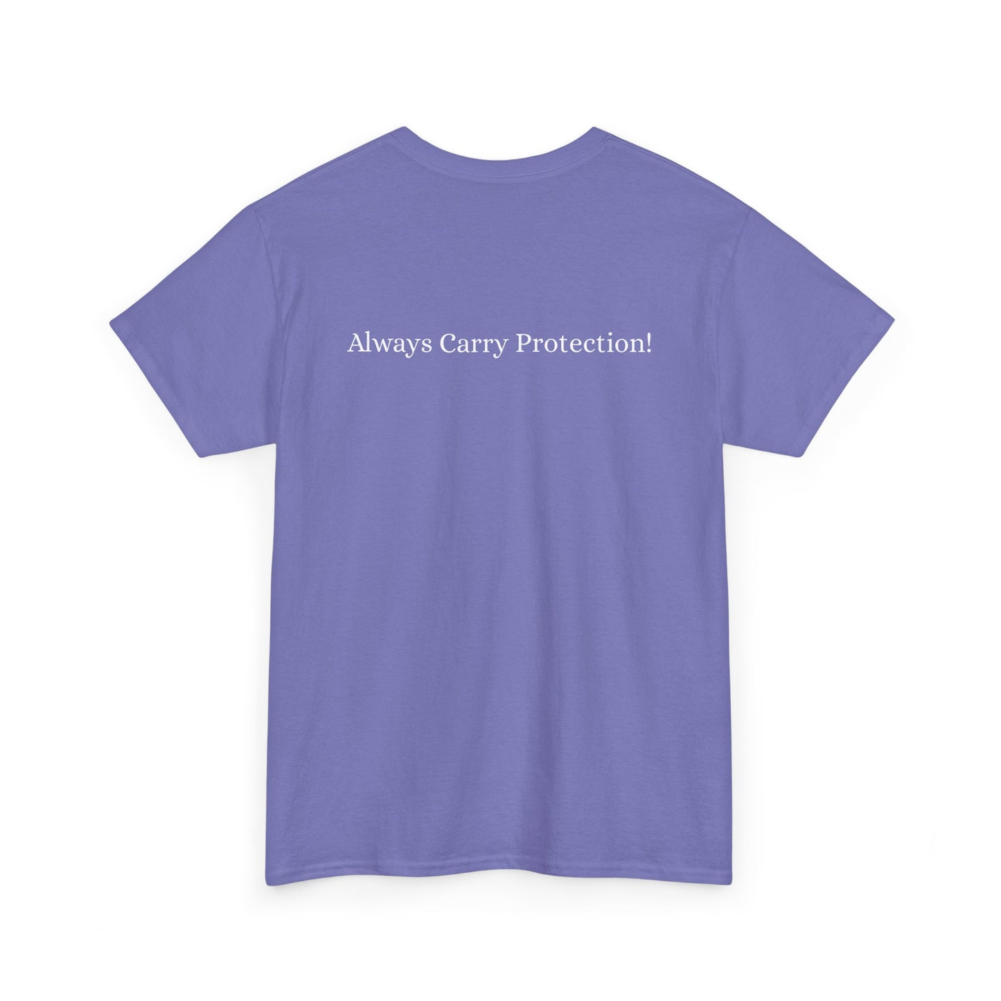 Unisex Heavy Cotton Tee Front & Back Lettering  WHITE   24.00