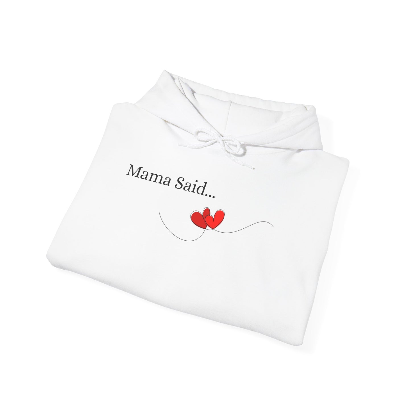 Unisex Heavy Blend™ Heart Hooded Sweatshirt Front and Back BLACK Print   $38.00