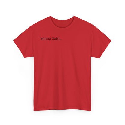 Unisex Heavy Cotton Tee Front & Back Lettering   BLACK    24.00