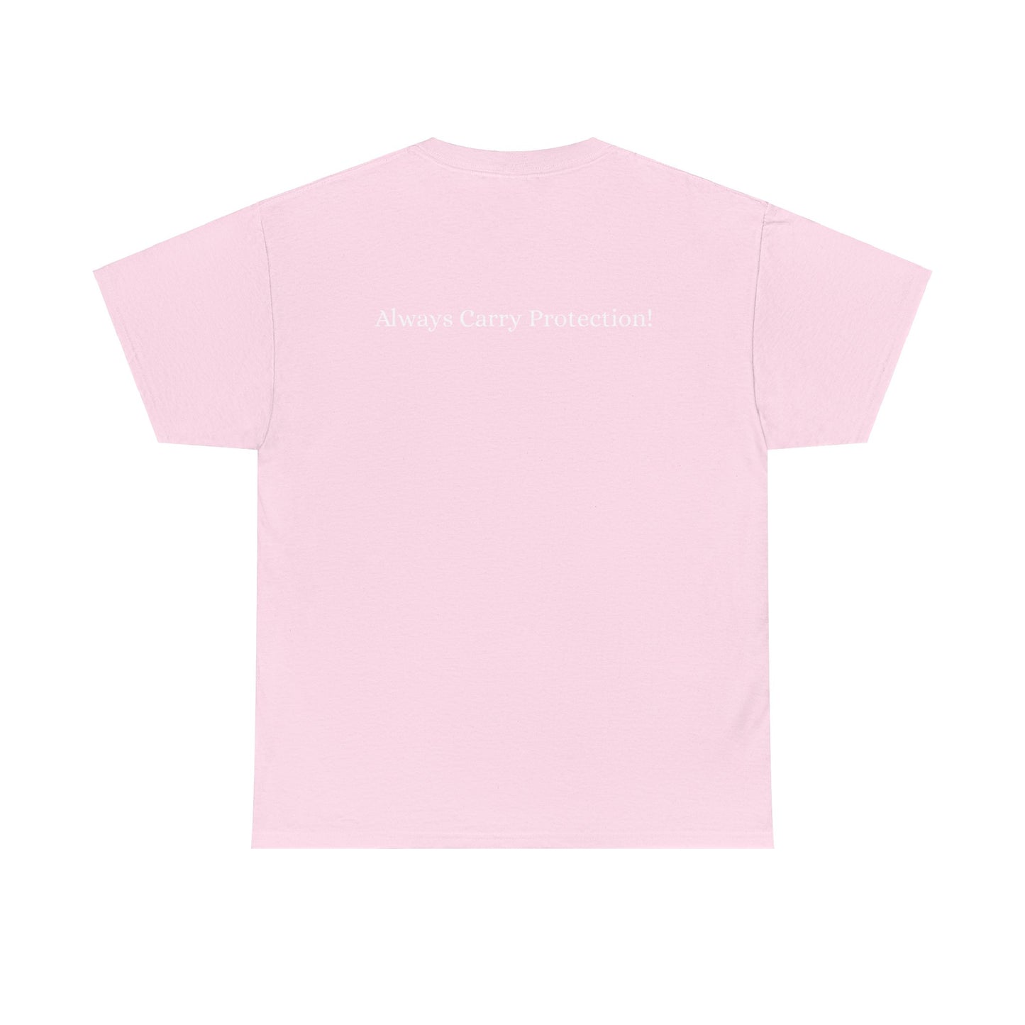 Unisex Heavy Cotton Tee Front & Back Lettering  WHITE   24.00