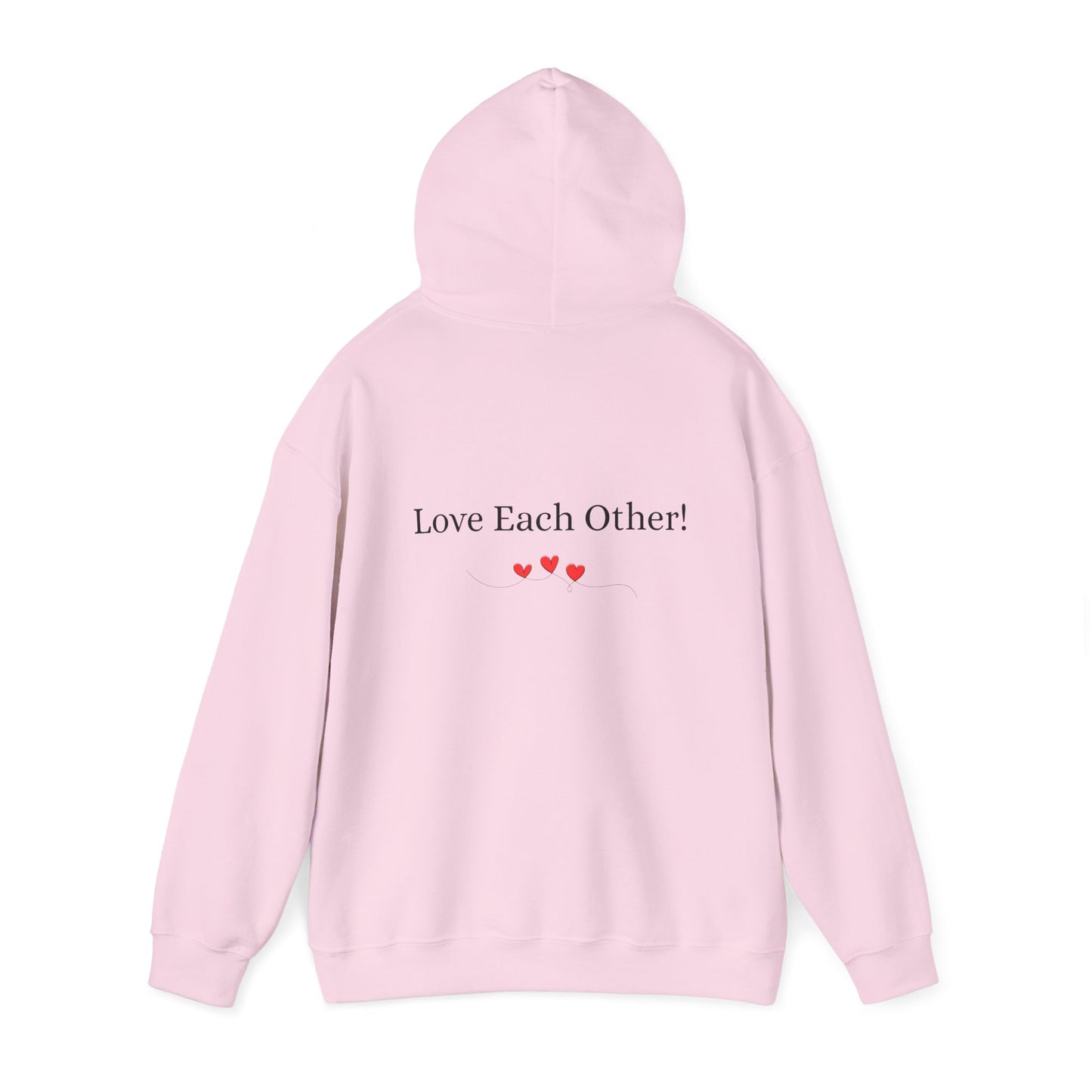 Unisex Heavy Blend™ Heart Hooded Sweatshirt Front and Back BLACK Print   $38.00