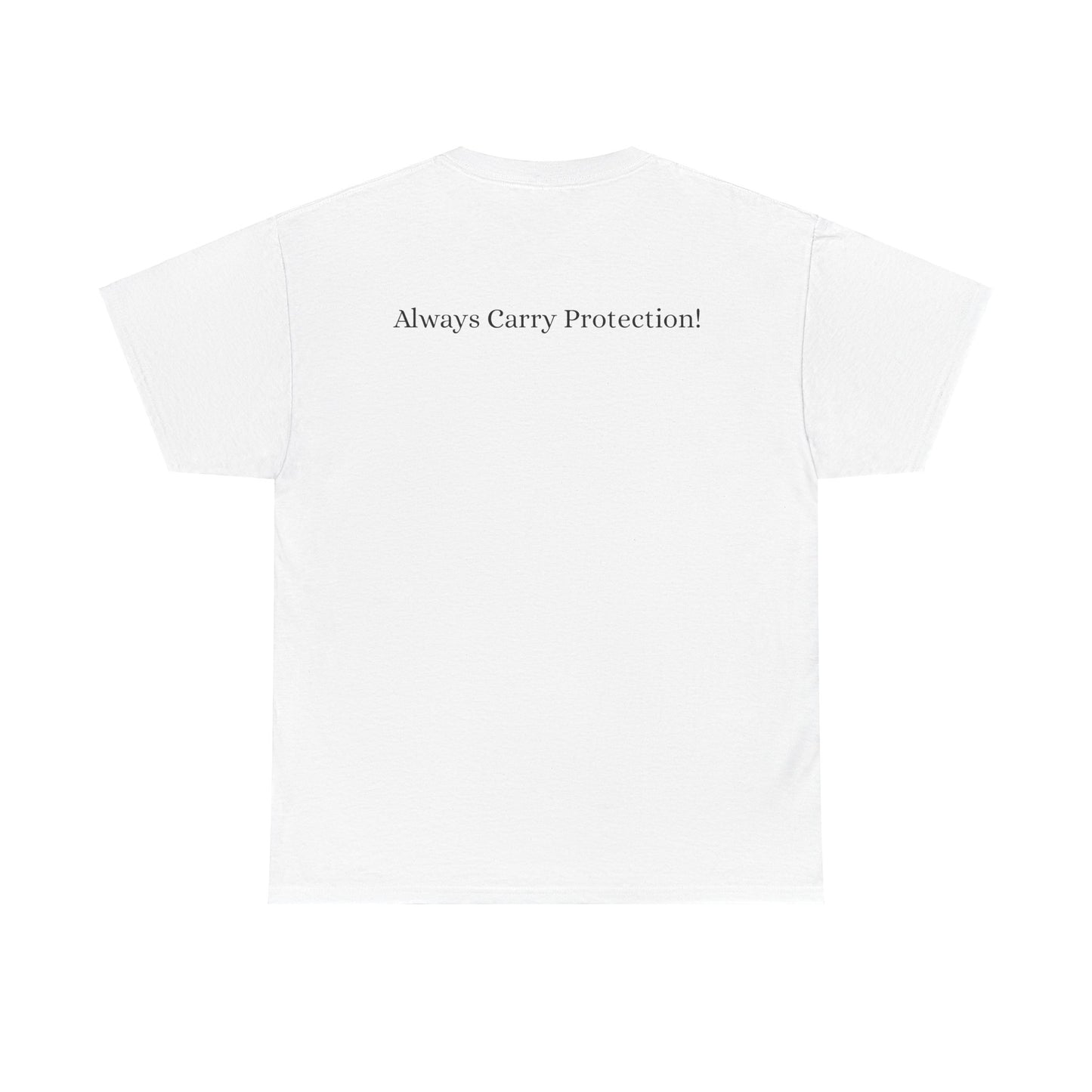Unisex Heavy Cotton Tee Front & Back Lettering   BLACK    24.00