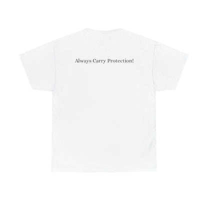 Unisex Heavy Cotton Tee Front & Back Lettering   BLACK    24.00