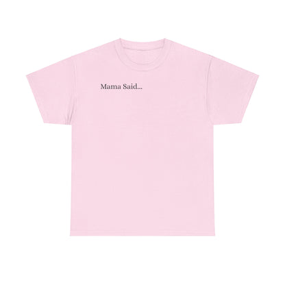 Unisex Heavy Cotton Tee Front & Back Lettering   BLACK    24.00