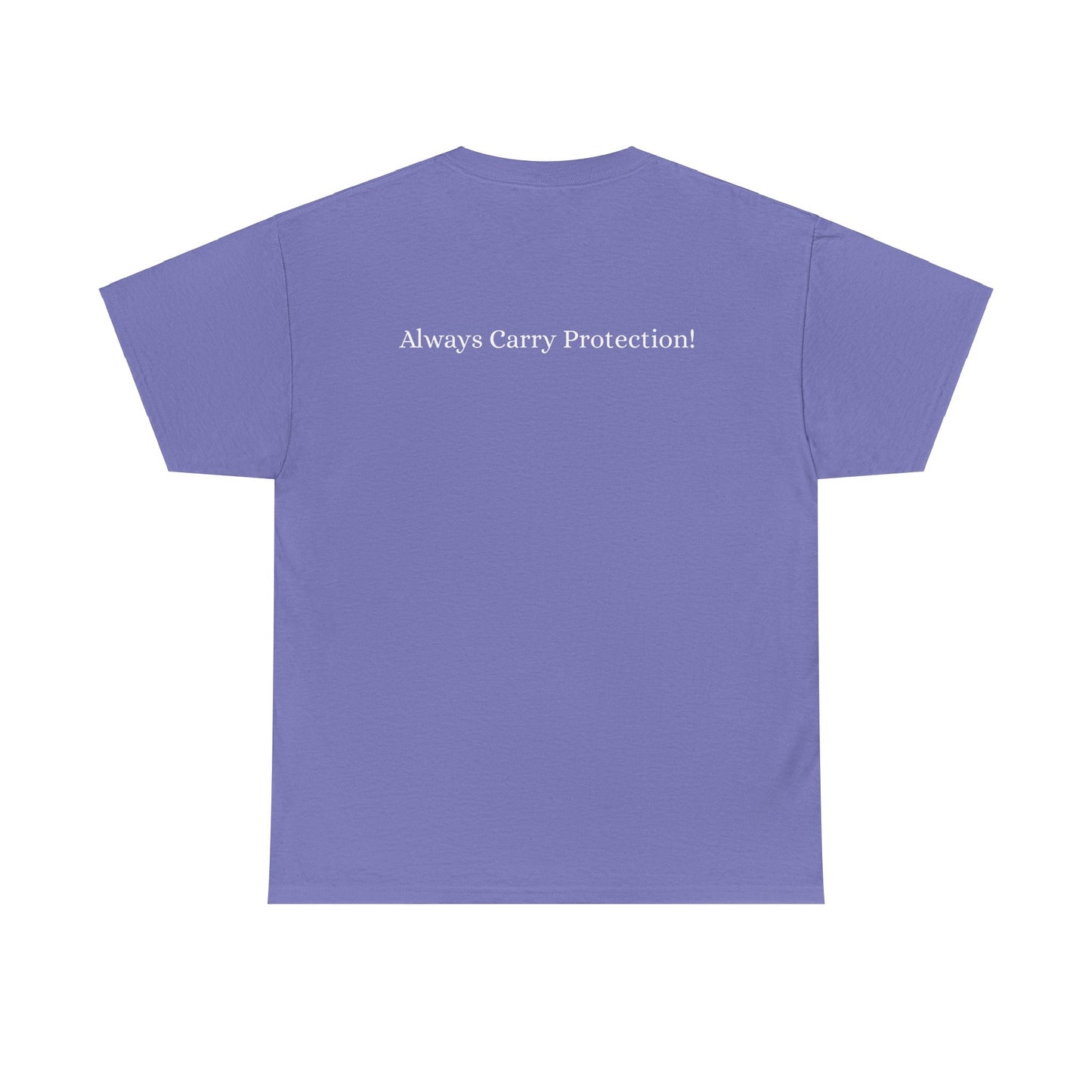 Unisex Heavy Cotton Tee Front & Back Lettering  WHITE   24.00