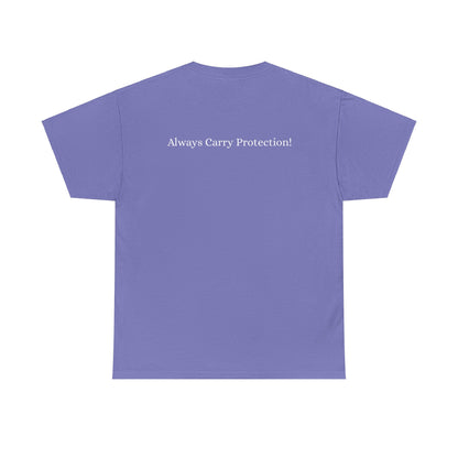 Unisex Heavy Cotton Tee Front & Back Lettering  WHITE   24.00