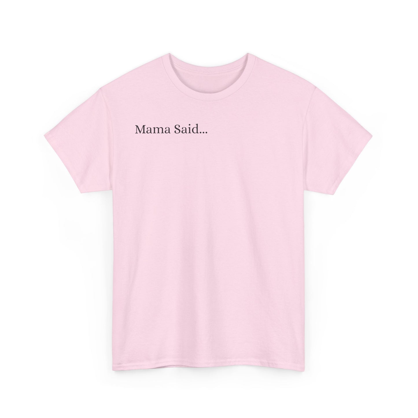 Unisex Heavy Cotton Tee Front & Back Lettering   BLACK    24.00
