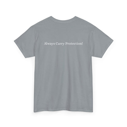 Unisex Heavy Cotton Tee Front & Back Lettering  WHITE   24.00