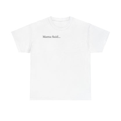Unisex Heavy Cotton Tee Front & Back Lettering   BLACK    24.00